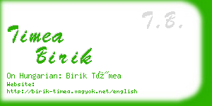 timea birik business card